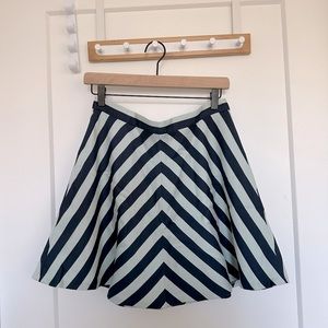 Club Monaco Blue strip Mini skirt